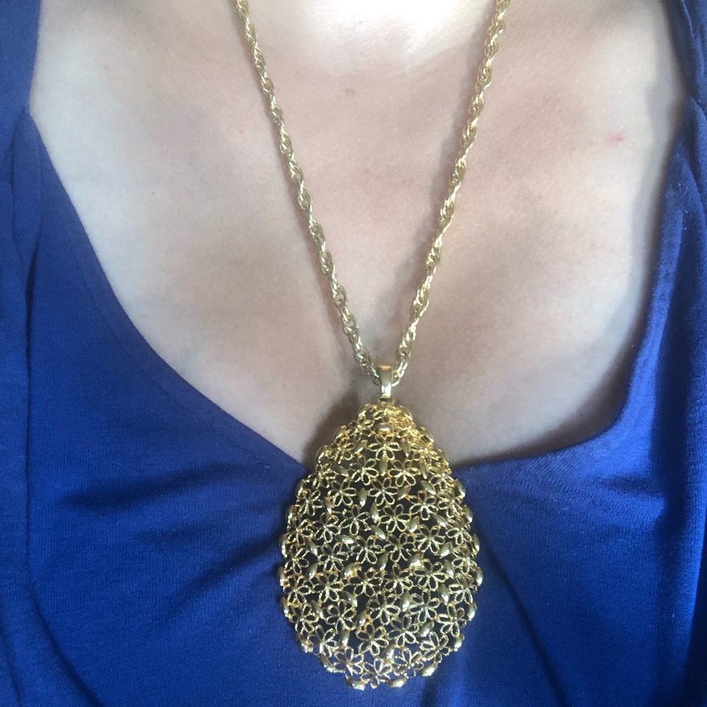 Long gold color necklaces